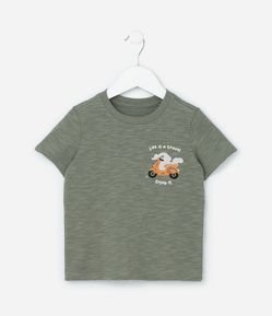 Camiseta Infantil com Estampa Motinho - Tam 1 a 6 Anos