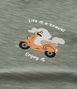 Camiseta Infantil com Estampa Motinho - Tam 1 a 6 Anos