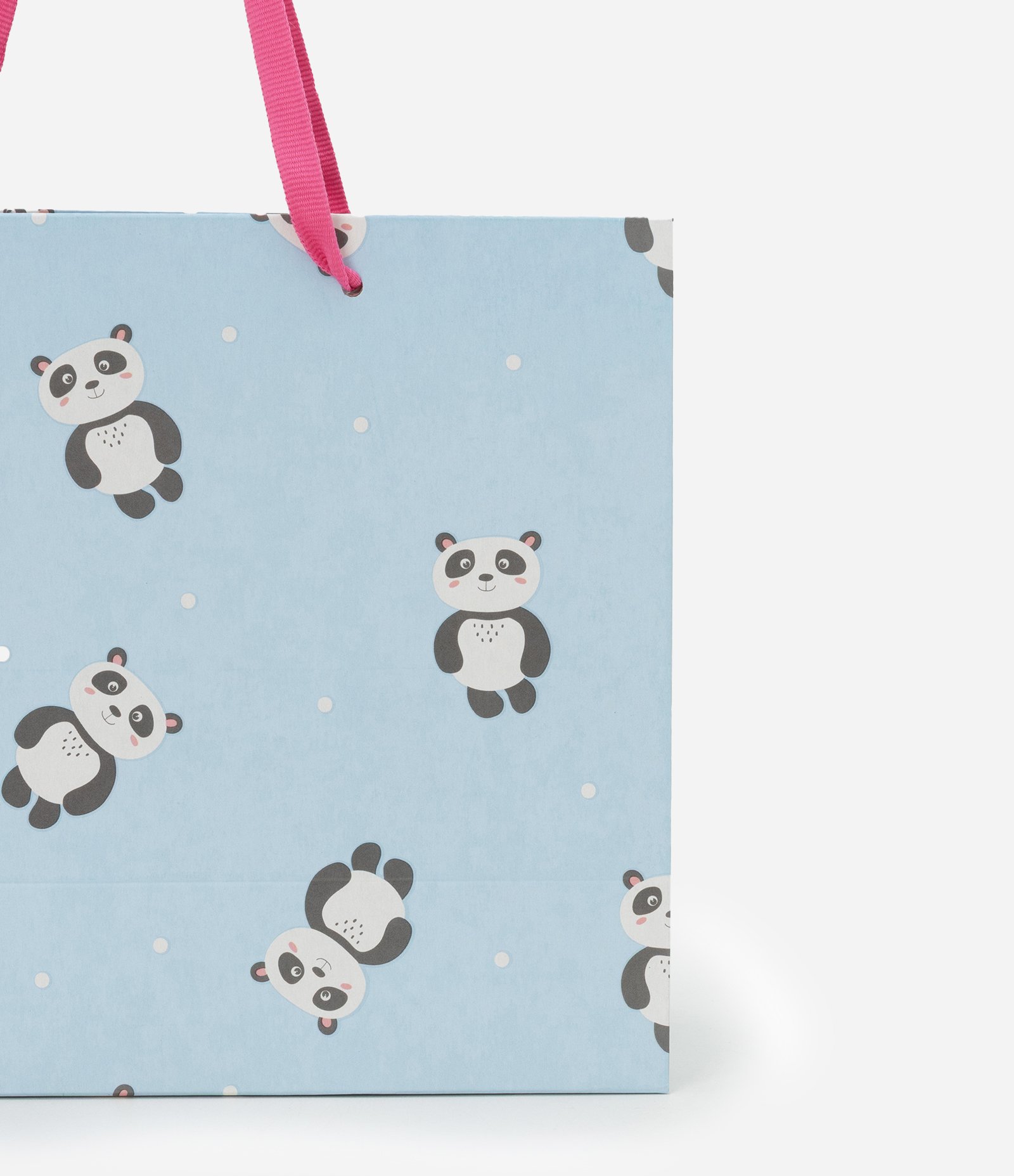 Embalagem de Presente Pequena com Estampa de Pandas Azul 2