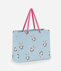 Embalagem de Presente Pequena com Estampa de Pandas