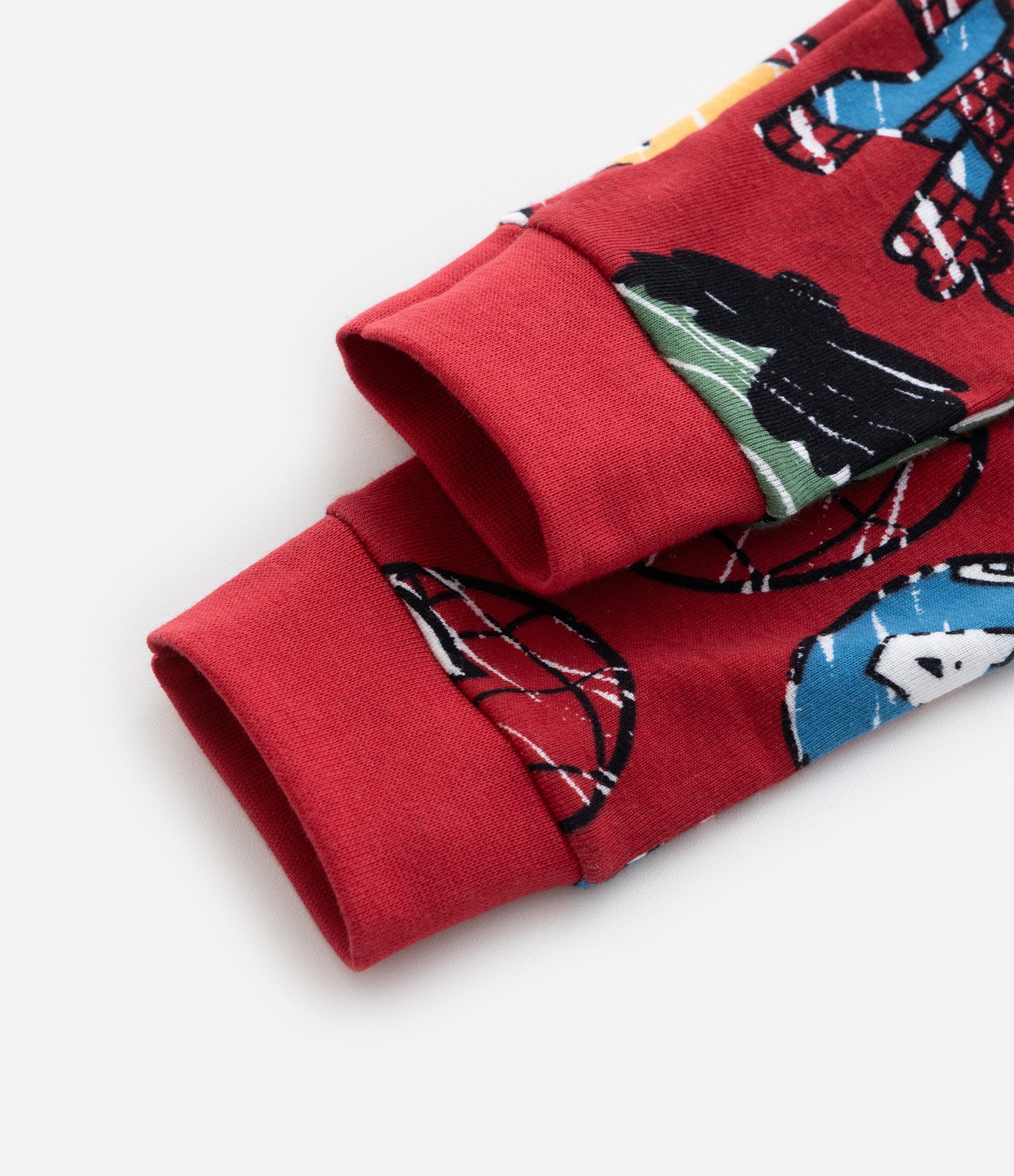 Pijama Infantil com Estampa Mini Heróis Marvel - Tam 2 a 6 Anos Cinza/Vermelho 9