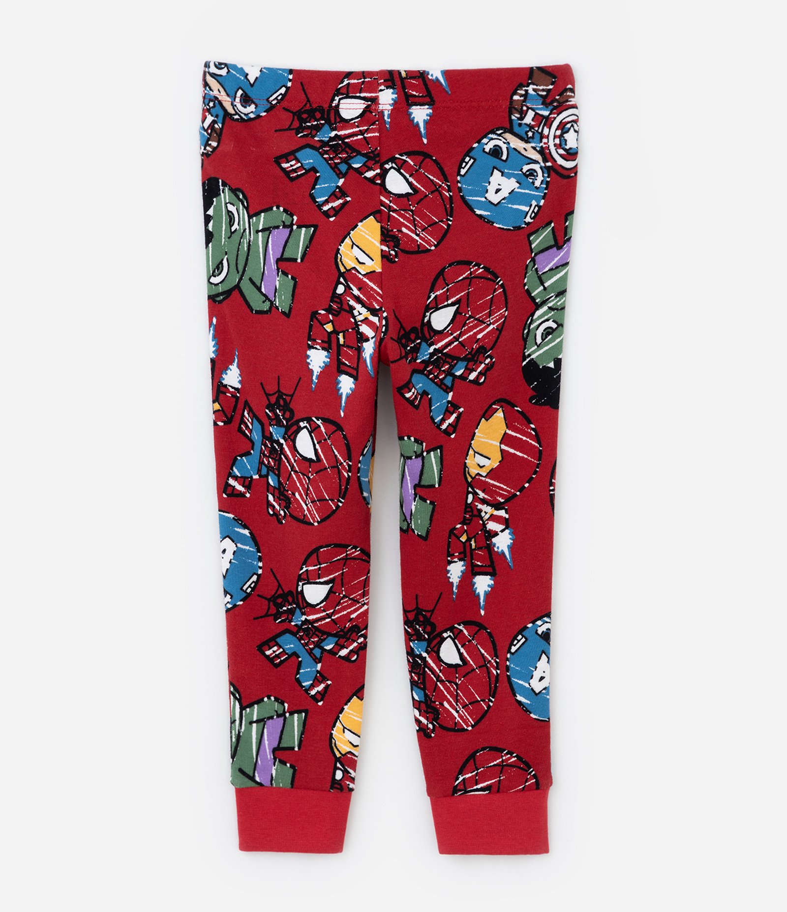 Pijama Infantil com Estampa Mini Heróis Marvel - Tam 2 a 6 Anos Cinza/Vermelho 6