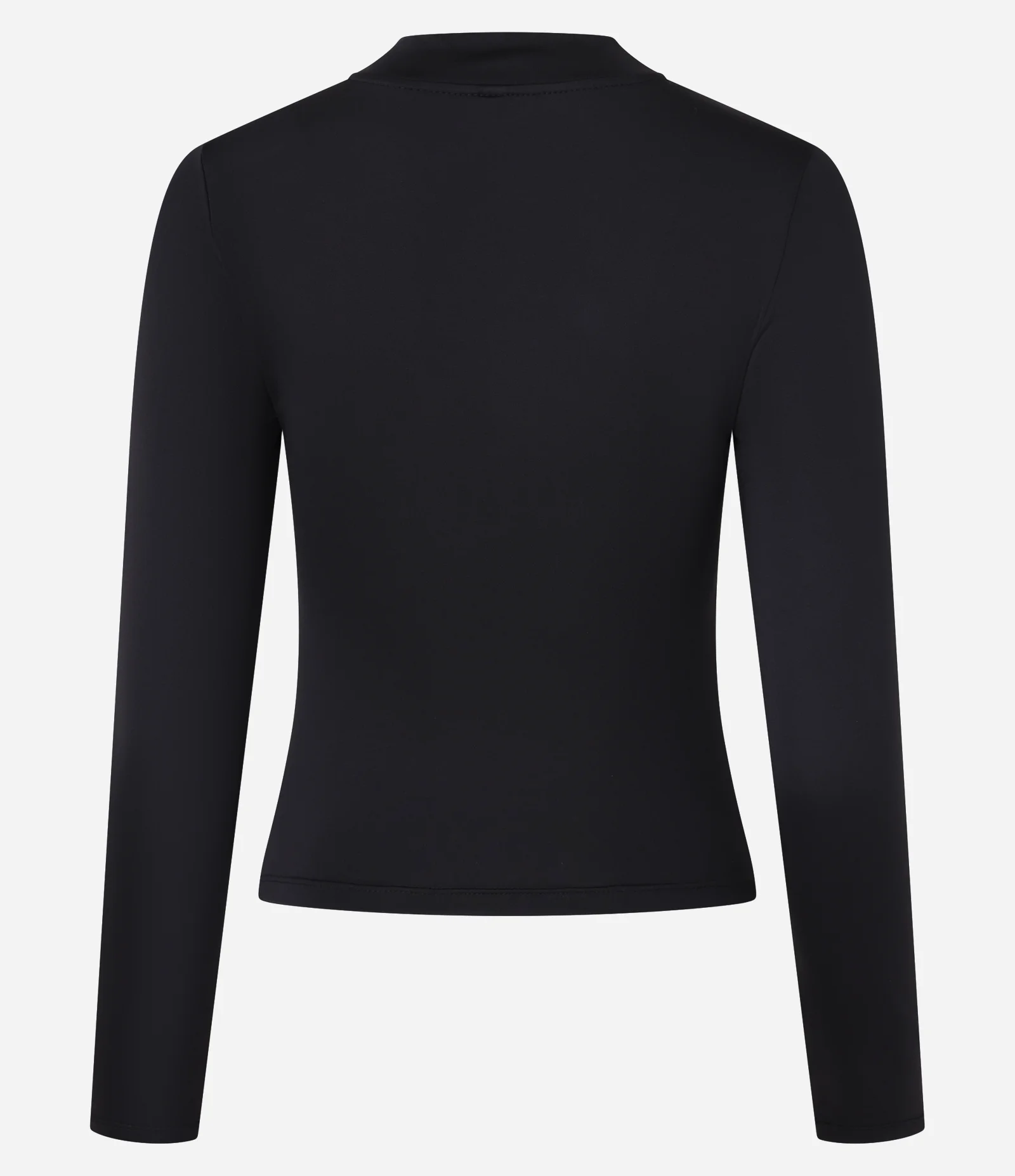 Blusa em Microfibra com Franzido e Gola Alta Preto 6