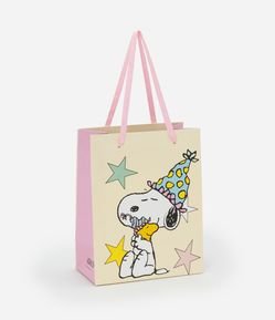 Embalagem de Presente Pequena com Estampa do Snoopy Aniversário