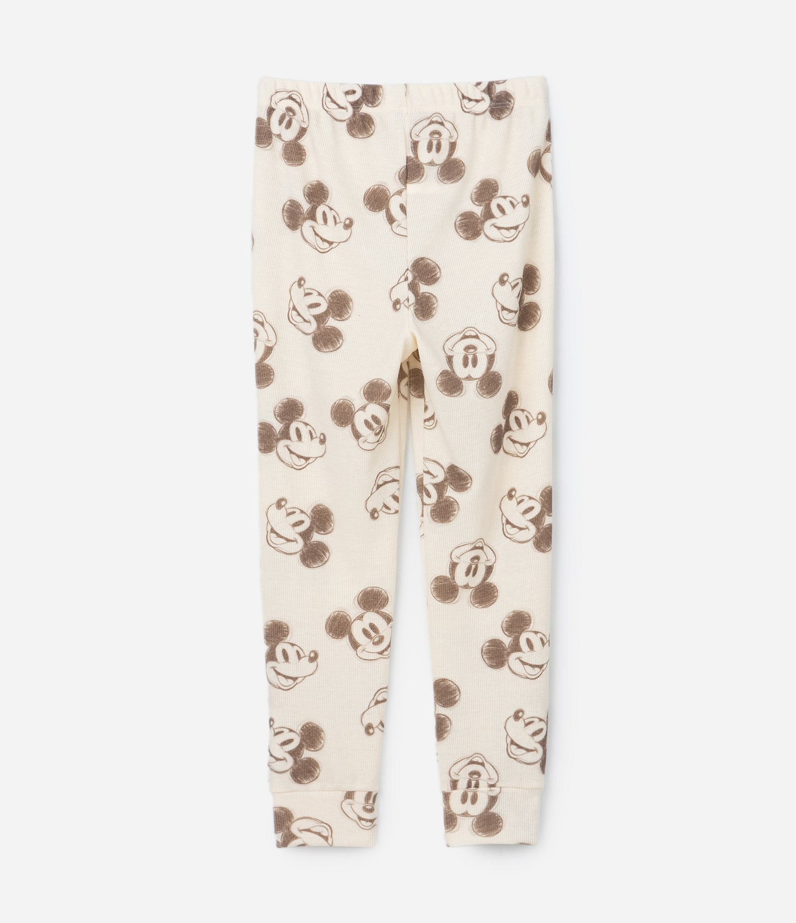 Pijama Infantil Canelado com Estampa do Mickey - Tam 2 a 8 Anos Bege 6