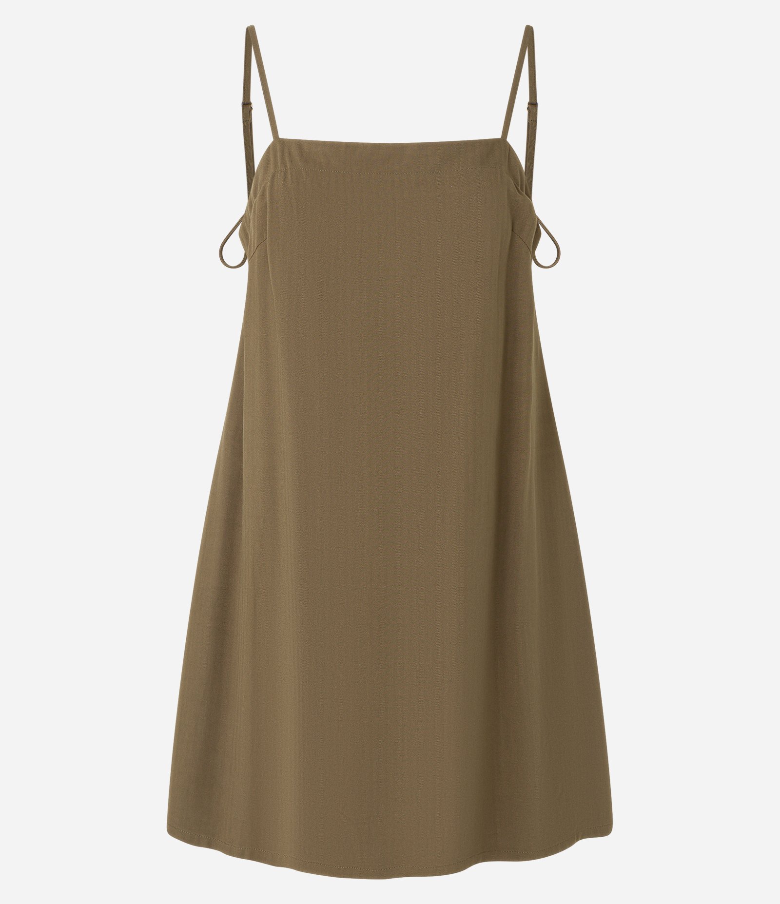 Vestido Curto em Viscose com Amarração nas Alças Verde 5