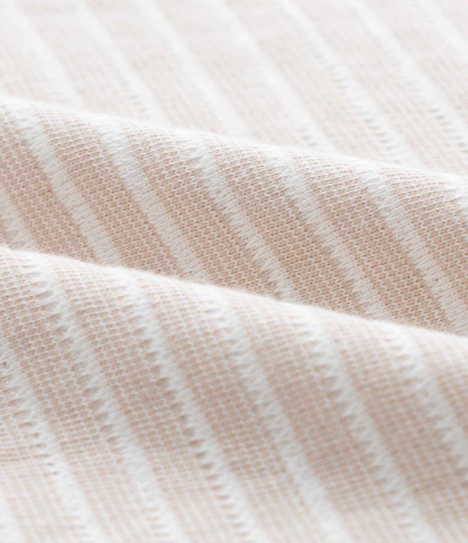 Camiseta Infantil Listrada com Bordado - Tam 0 a 18 Meses Bege 3