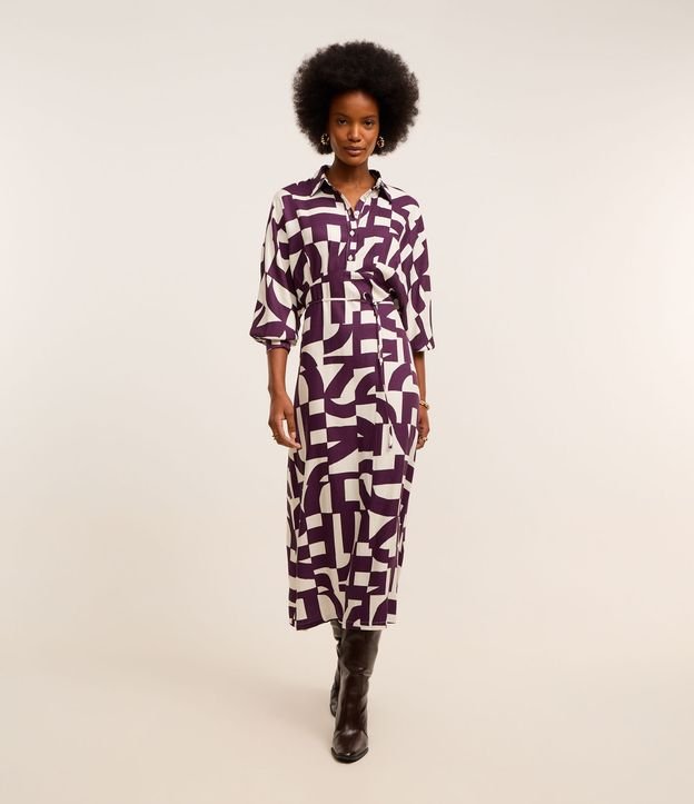 Cor: Roxo/Off White | Tamanho: PP