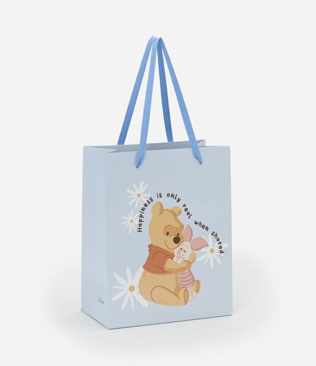 Embalagem de Presente Pequena com Ursinho Pooh e Leitão