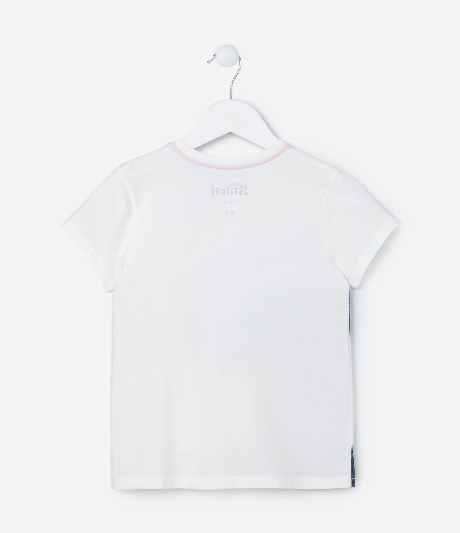 Pijama Infantil em Algodão com Estampa do Stitch - Tam 5 a 14 Anos Branco/Azul 3