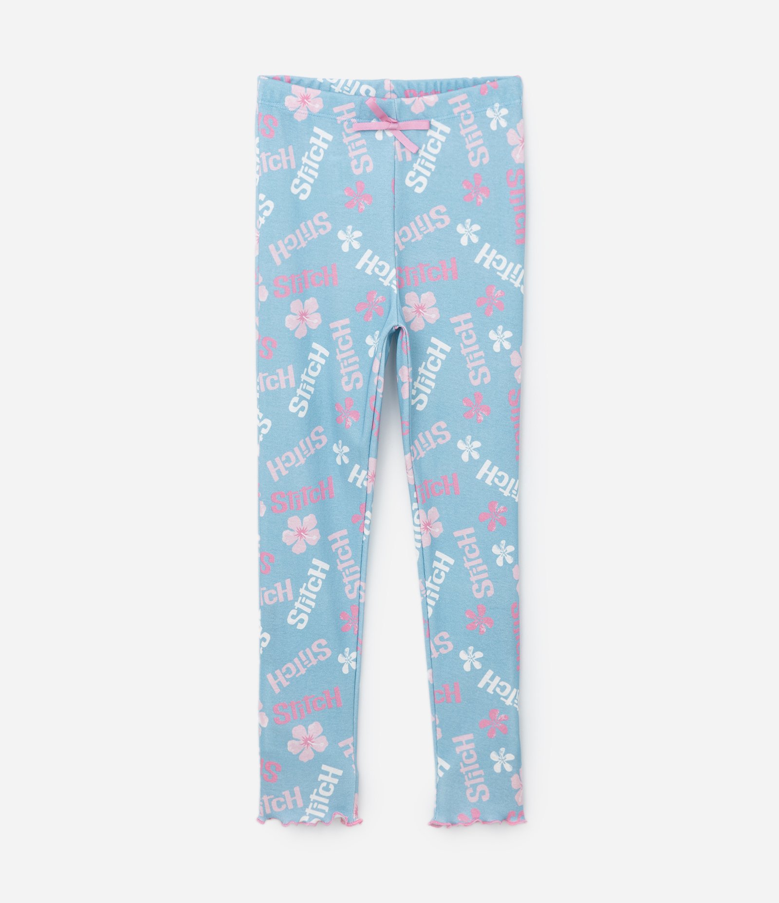 Pijama Infantil em Algodão com Estampa do Stitch - Tam 5 a 14 Anos Branco/Azul 4