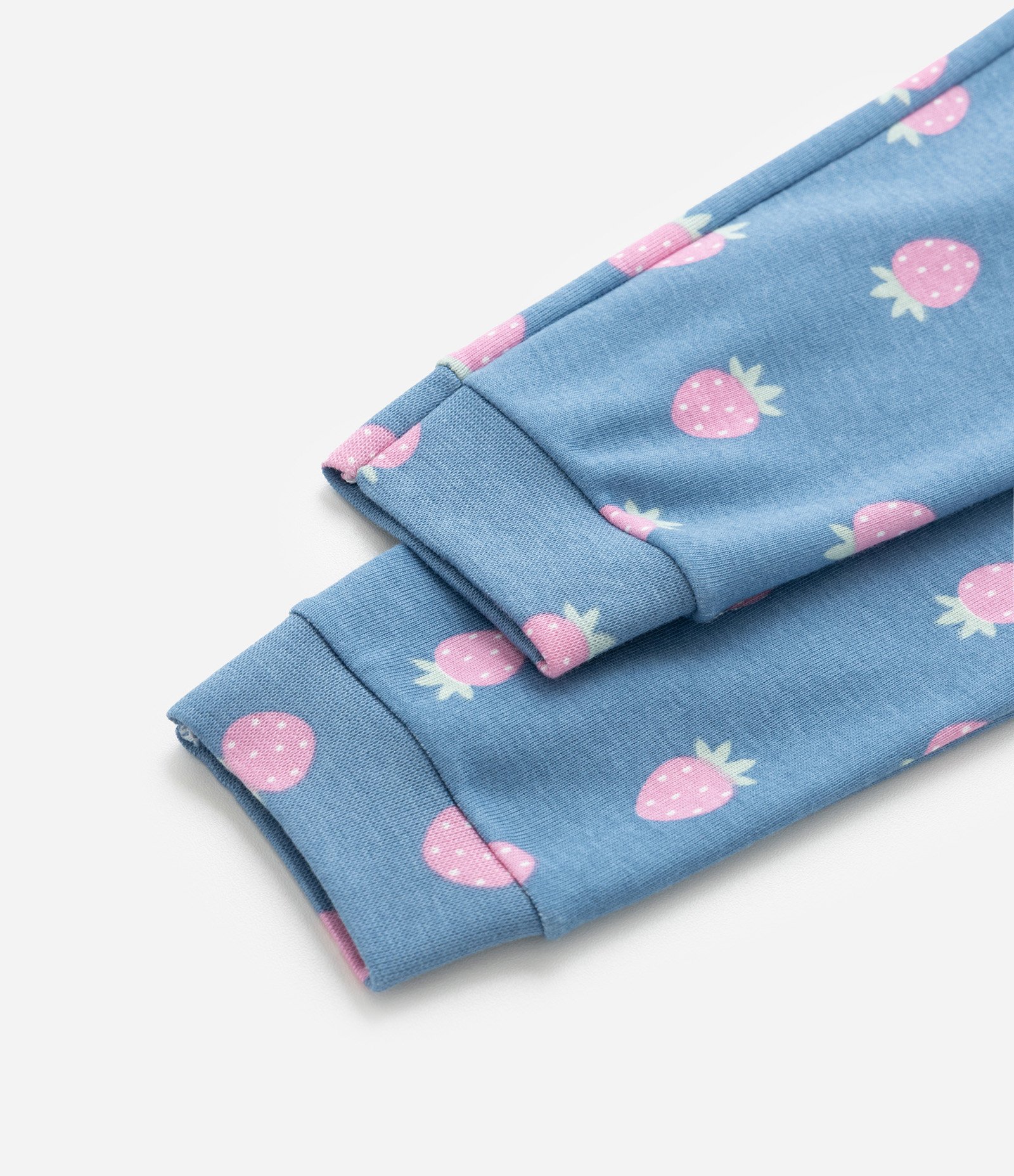 Pijama Infantil com Bordado de Moranguinho - Tam 2 a 4 Anos Azul 8