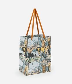 Embalagem de Presente Pequena com Estampa de Safari