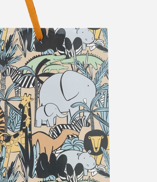 Embalagem de Presente Média com Estampa de Safari