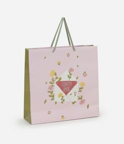 Embalagem de Presente Grande com Estampa Floral