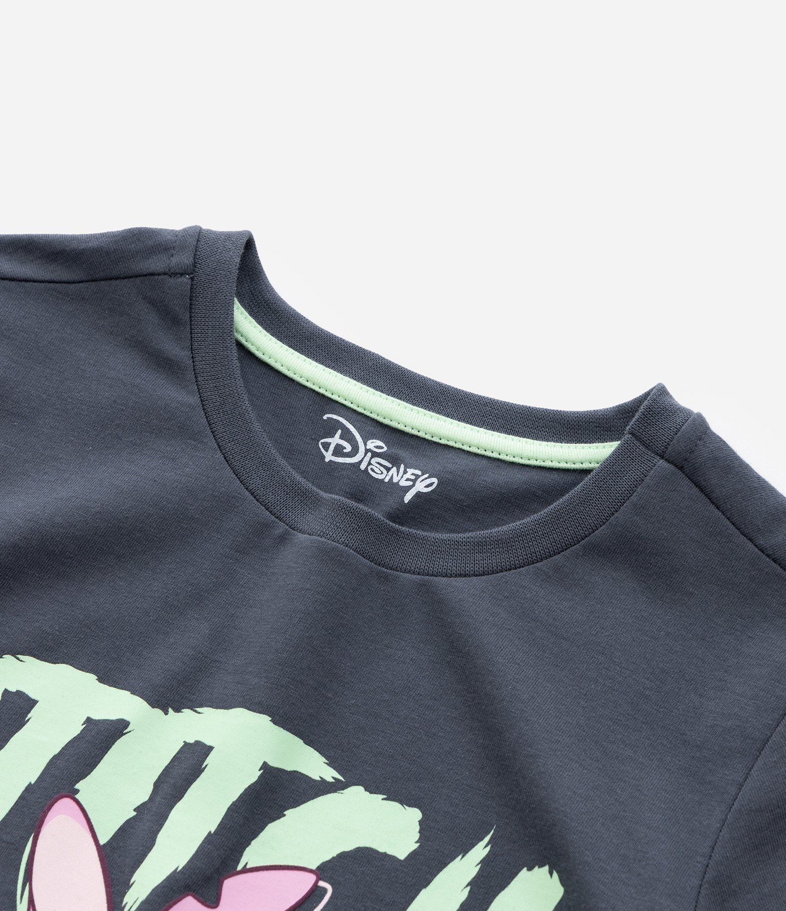 Camisola Infantil com Estampa do Stitch e Angel - Tam 5 a 14 Anos Cinza 4