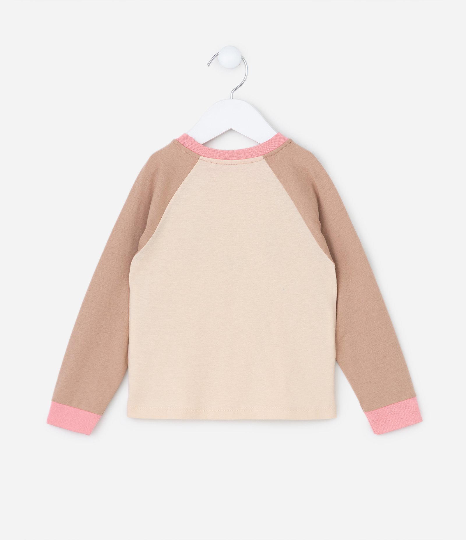 Pijama Infantil com Estampa Carinha de Urso com Orelhas - Tam 2 a 4 Anos Bege 3