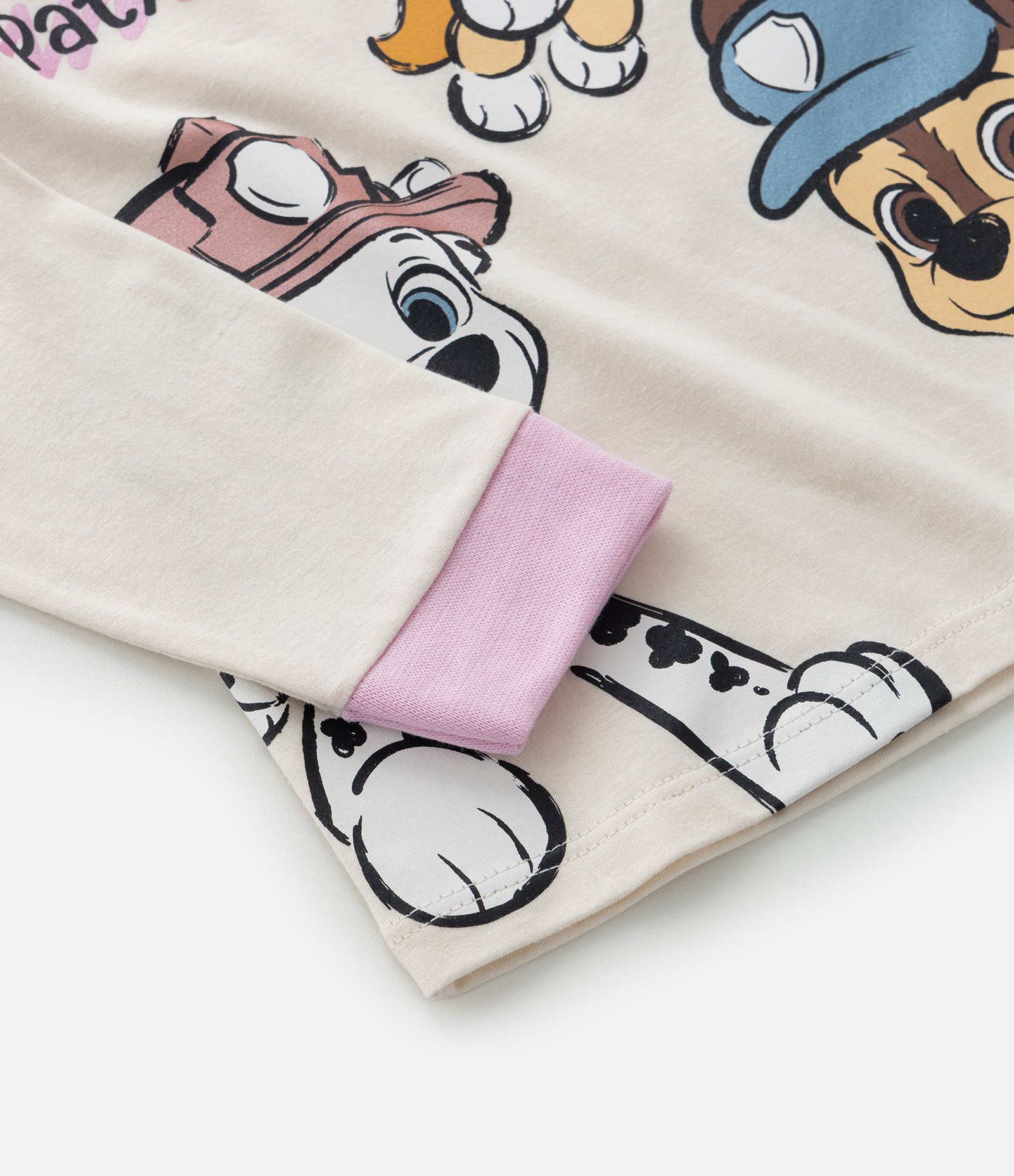 Pijama Infantil em Algodão com Estampa Patrulha Canina - Tam 2 a 6 Anos Rosa/Bege 7