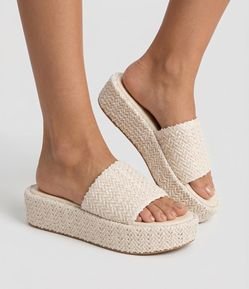 Sandália Flatform com Tressê