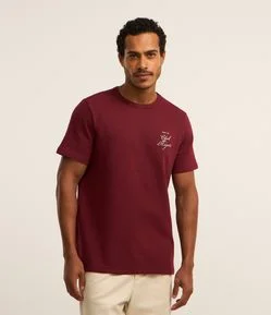 Camiseta em Algodão  Estampa Lettering Club de Regate