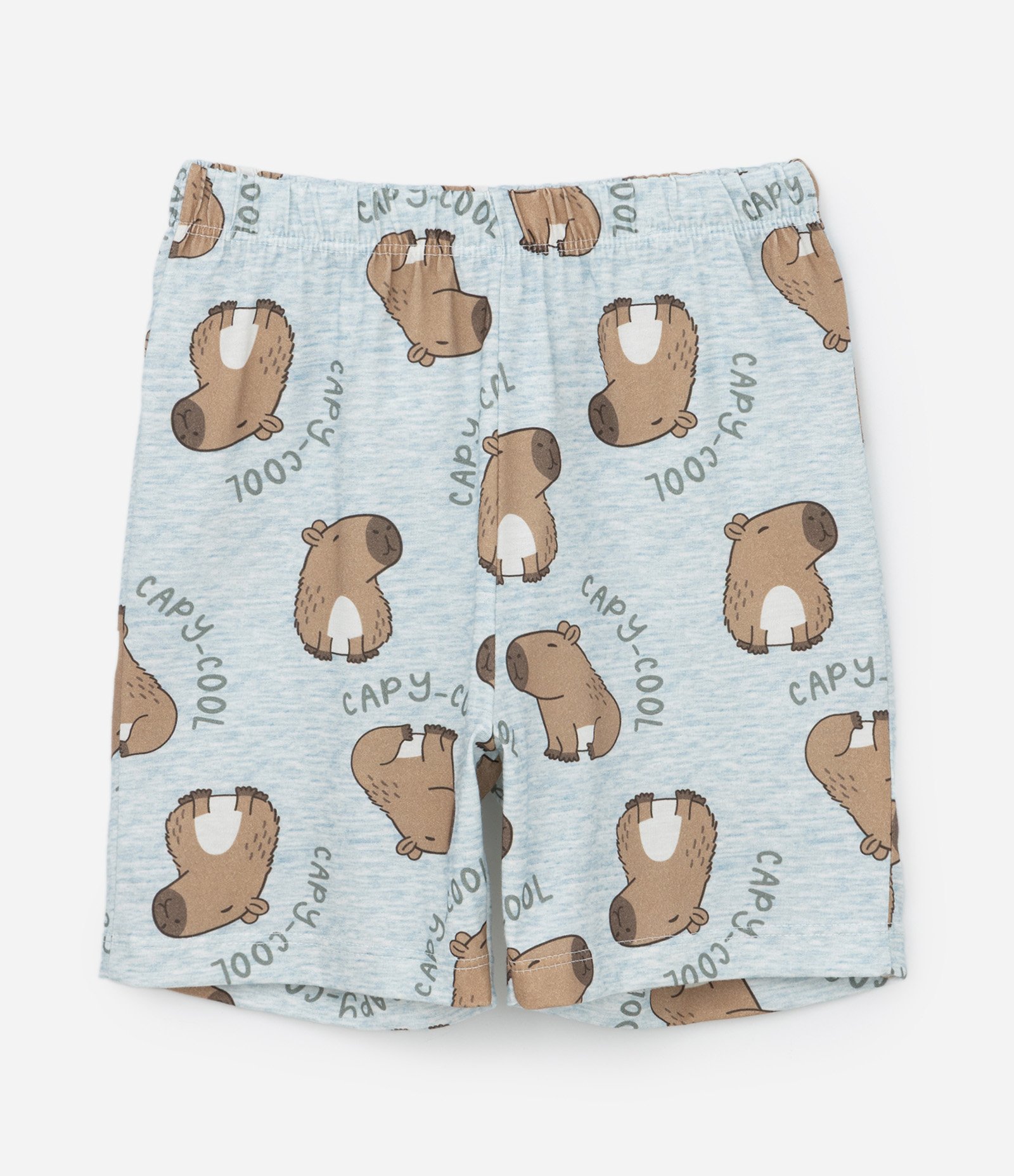 Pijama Infantil com Estampa de Capivara - Tam 2 a 6 Anos Azul/Branco 5