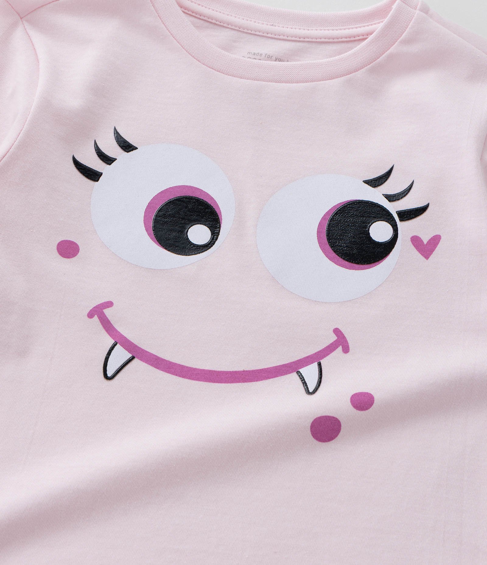 Pijama Infantil com Estampa Carinha de Mostra - Tam  2 a 6 Anos Rosa 11