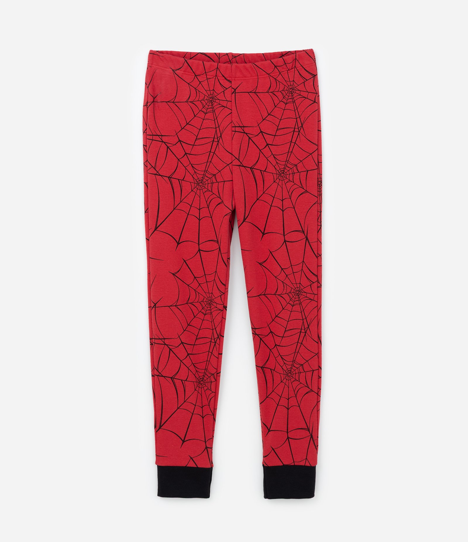 Pijama Infantil Longo com Estampa do Homem Aranha Brilha no Escuro- Tam 3 ao 10 anos Preto/Vermelho 10