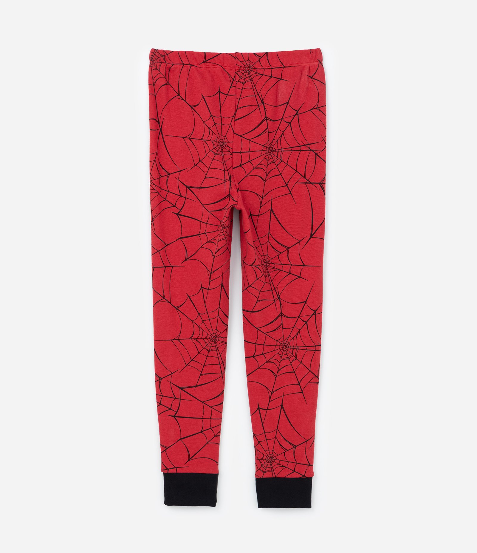 Pijama Infantil Longo com Estampa do Homem Aranha Brilha no Escuro- Tam 3 ao 10 anos Preto/Vermelho 11