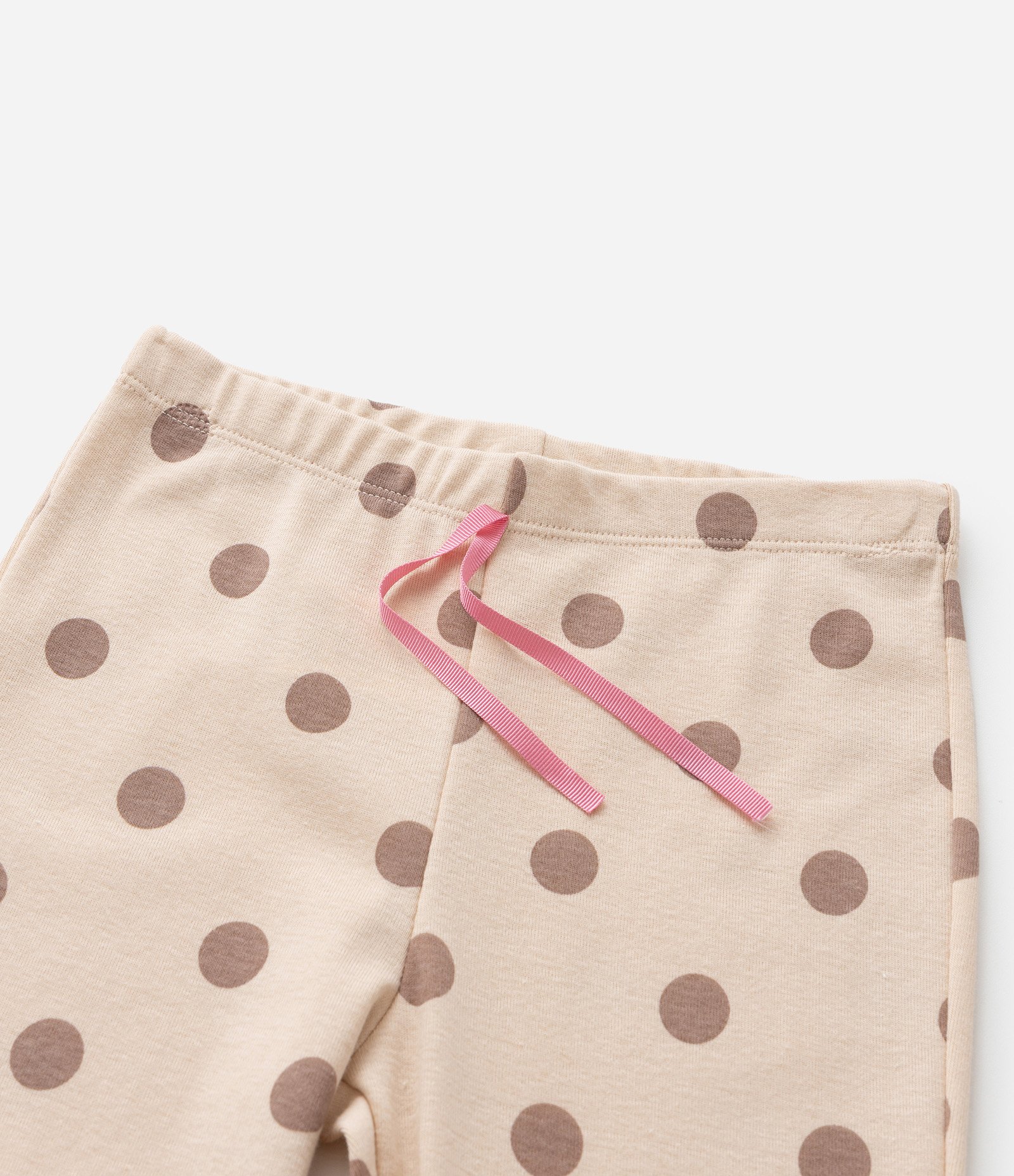 Pijama Infantil com Scrunchie e Estampa Poá - Tam 2 a 14 Anos Bege 7