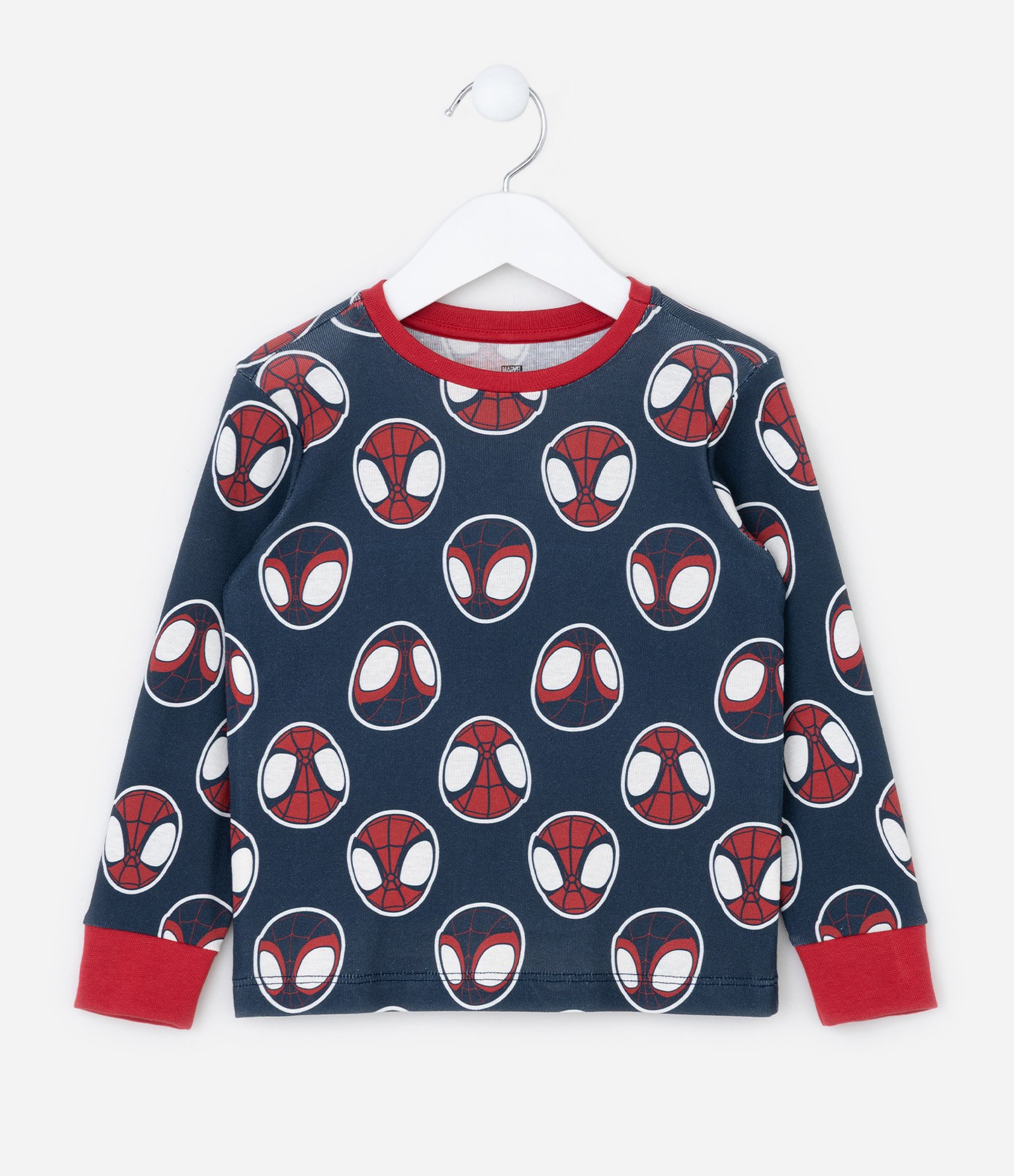 Pijama Infantil em Ribana com Estampa Spidey - Tam 2 a 6 Anos Azul 2