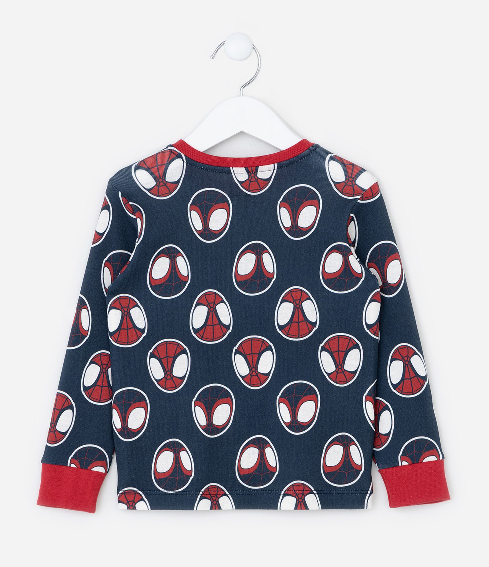 Pijama Infantil em Ribana com Estampa Spidey - Tam 2 a 6 Anos Azul 3