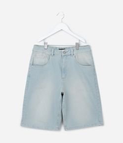 Bermuda Baggy Infantil em Jeans Dirty - Tam 5 a 14 anos
