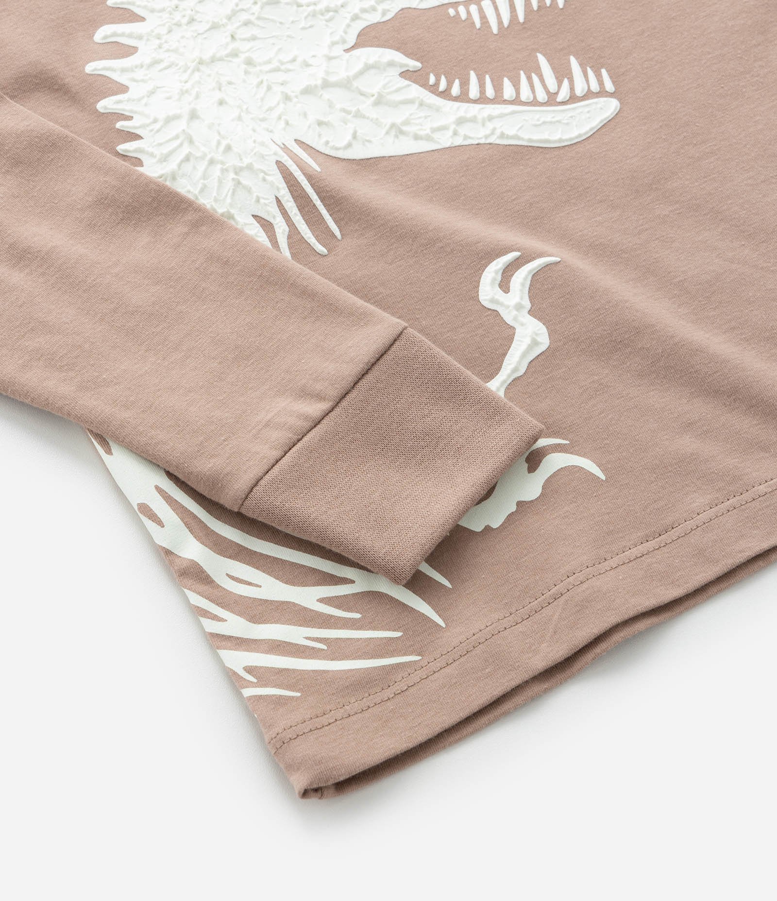 Pijama Infantil com Estampa Jurassic World - Tam 6 a 14 Anos Bege/Cinza 8