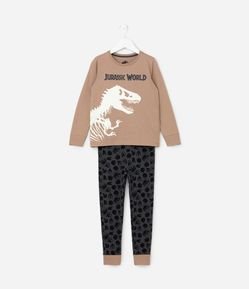 Pijama Infantil com Estampa Jurassic World - Tam 6 a 14 Anos