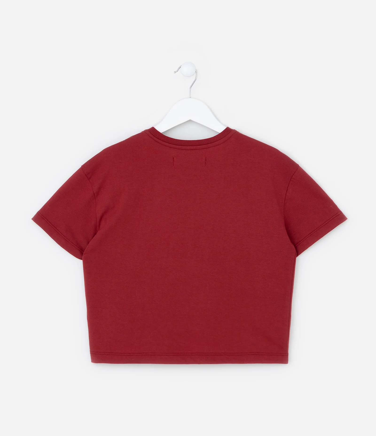 Camiseta Curta Infantil com Bordado de Cerejas - Tam 5 a 14 Anos Vermelho 2