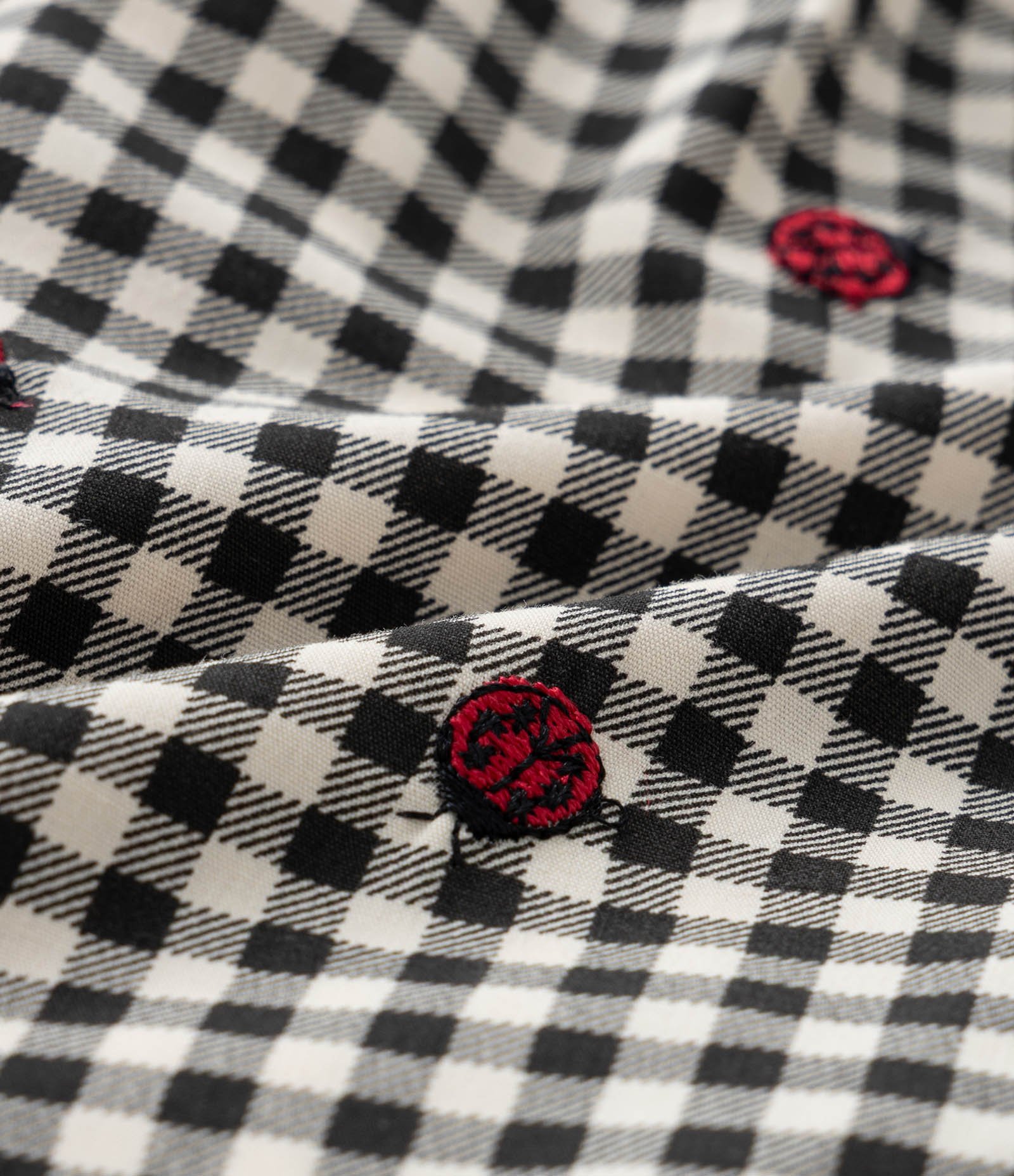 Vestido Infantil com Estampa Xadrez e Joaninhas - Tam 5 a 14 Anos Preto 3