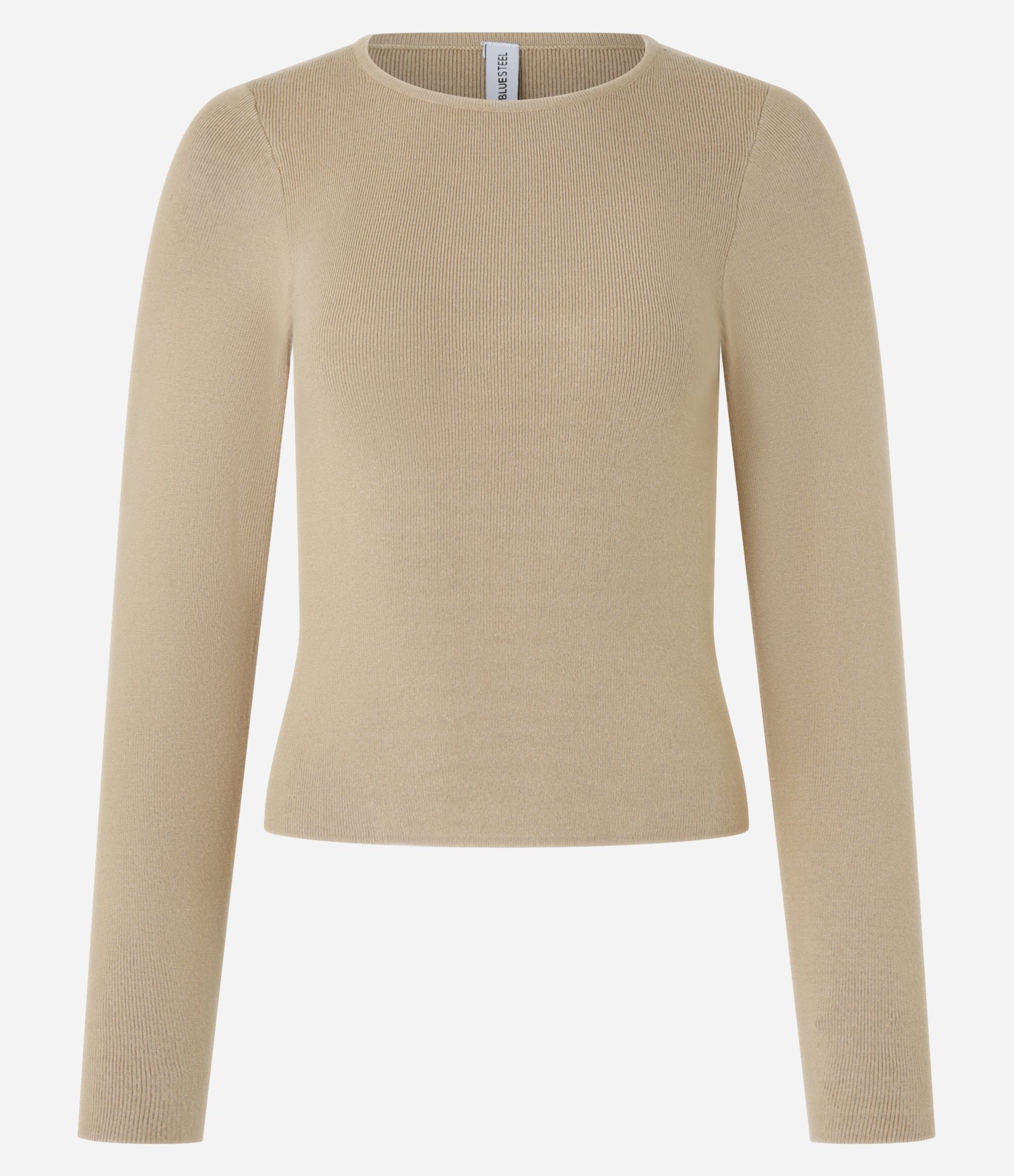 Blusa em Tricô com Manga Longa Bege 4