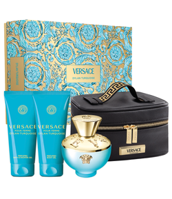 Coffret Perfume Dylan Turquoise Eau de Toilette 100ml + Gel de Banho 100ml + Loção Corporal 100ml + Nécessaire