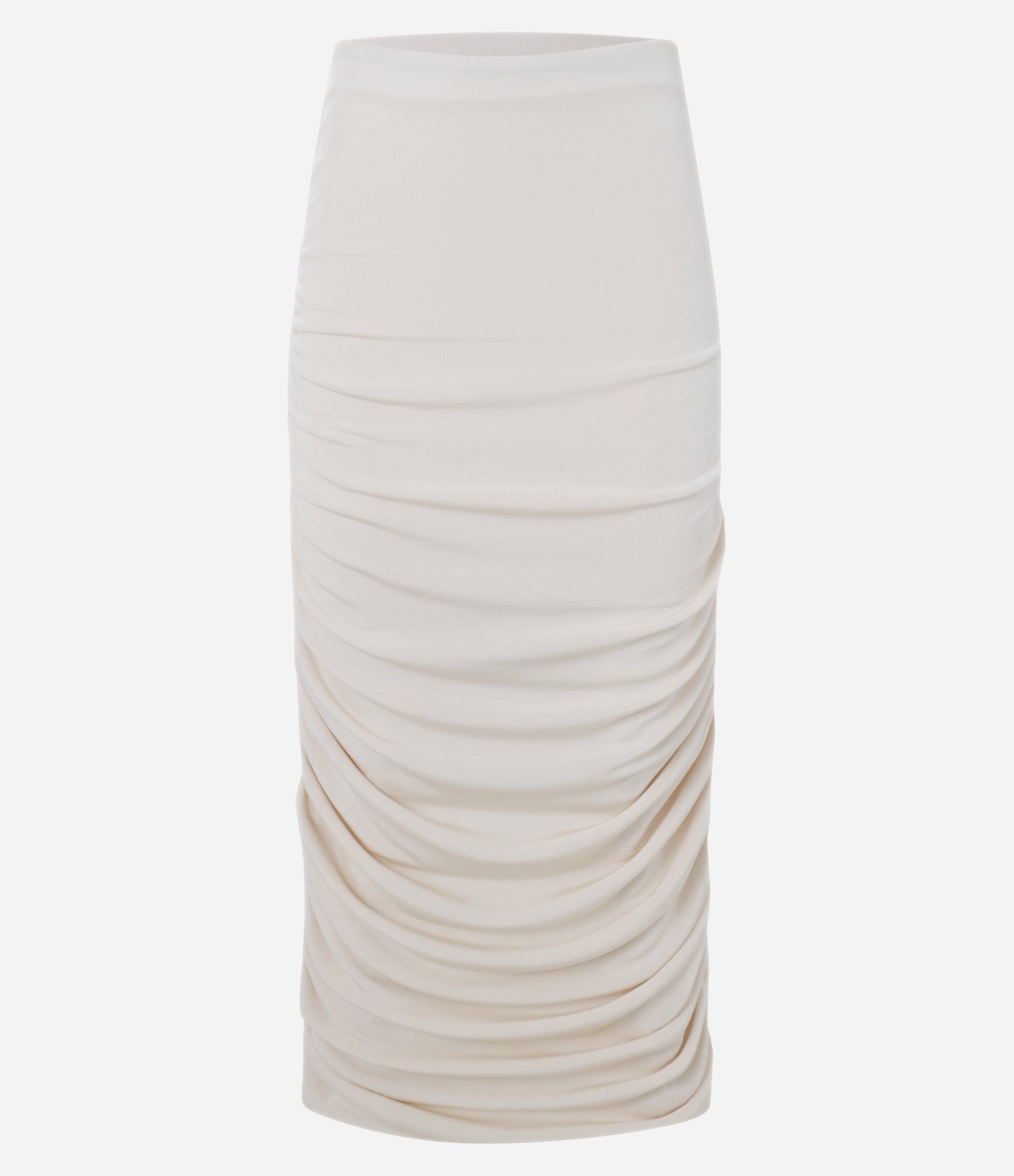 Saia New Midi Franzida em Ribana Off White 5