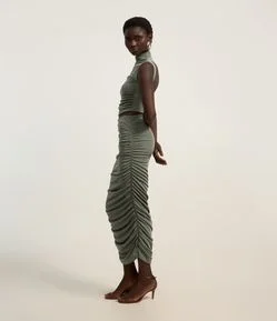 Saia New Midi Franzida em Ribana