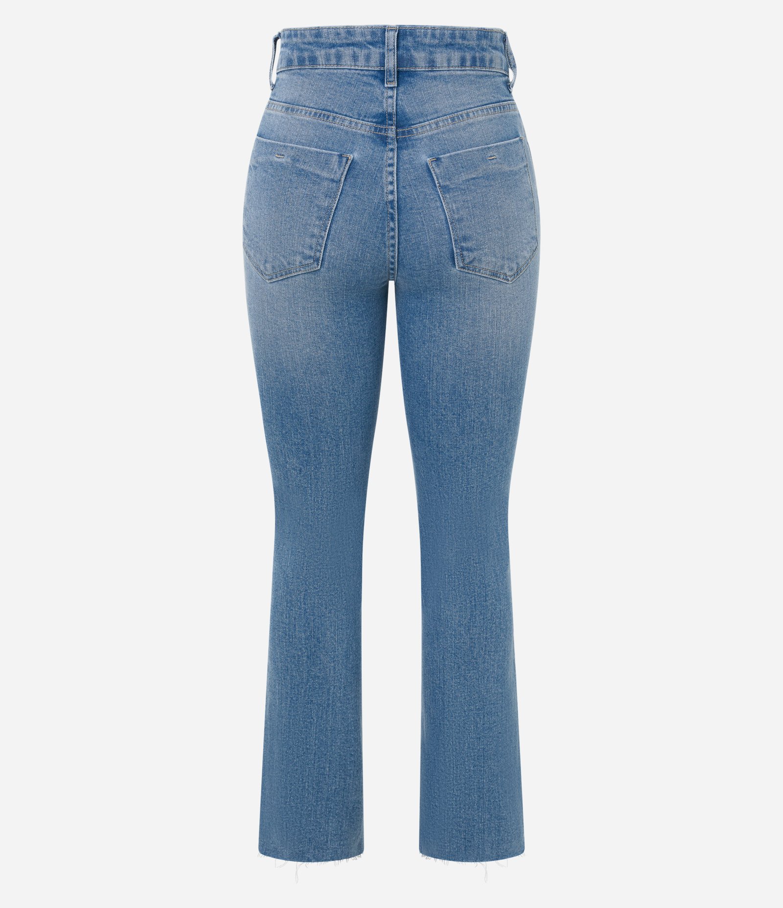 Calça Flare Cropped em Jeans com Barra a Fio Azul Claro 6