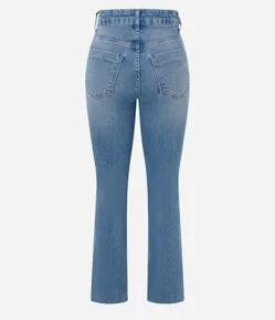 Calça Flare Cropped em Jeans com Barra a Fio