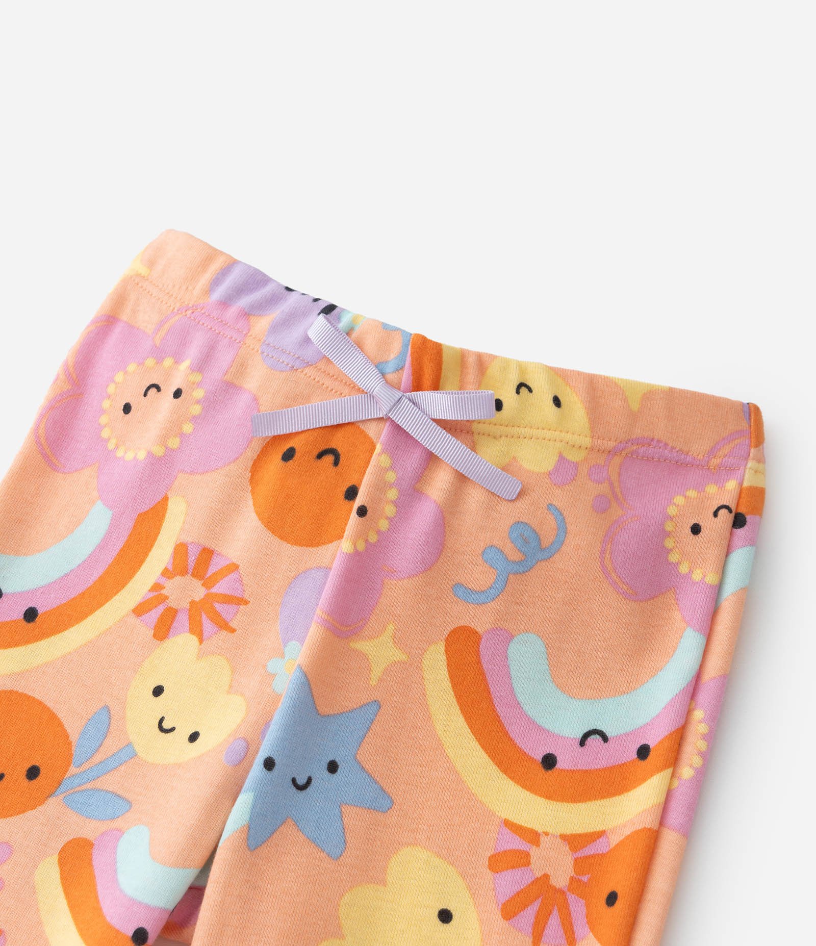 Pijama Infantil com Estampa Arco Íris e Flores - Tam 1 a 4 Anos Laranja 9