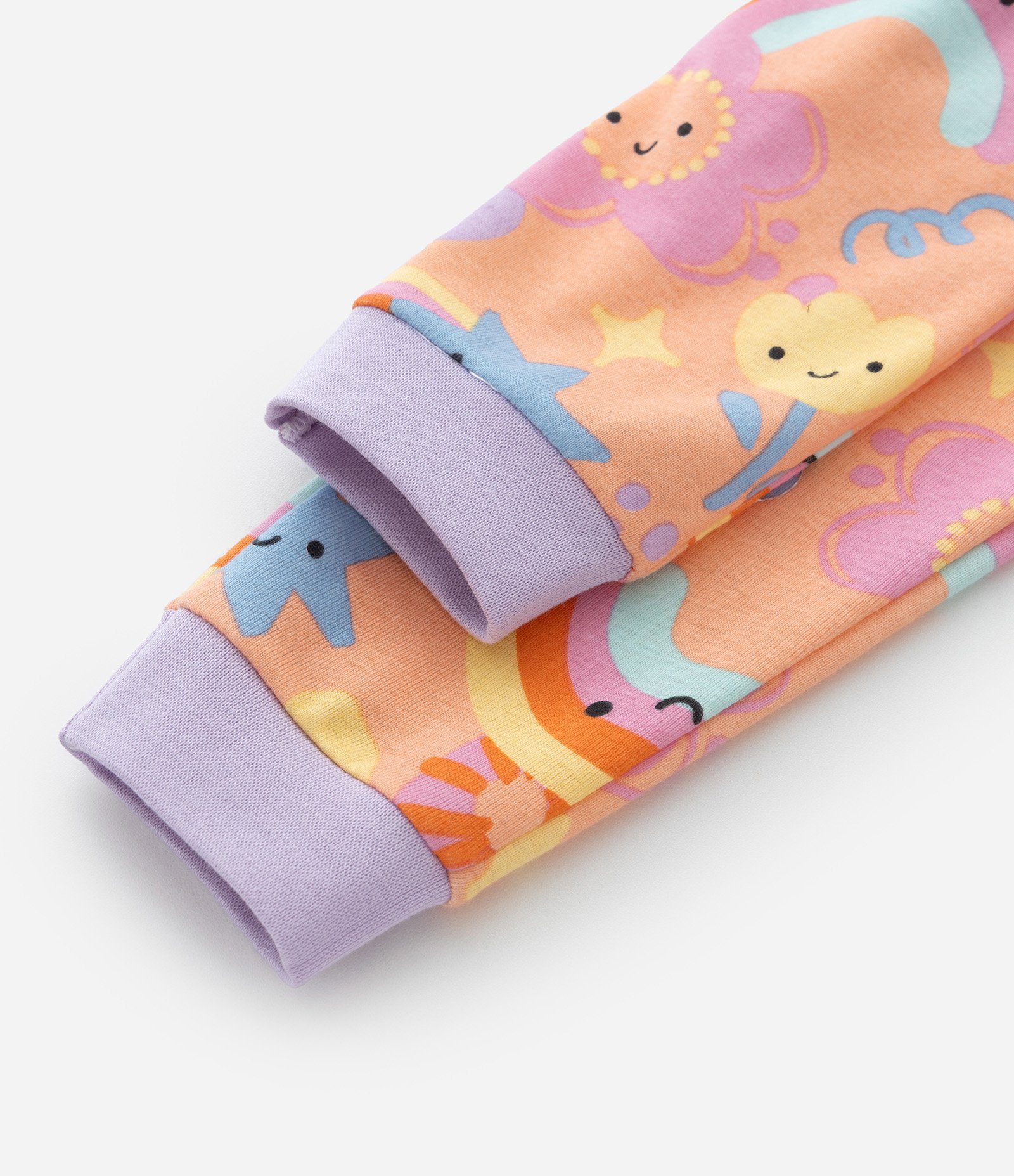 Pijama Infantil com Estampa Arco Íris e Flores - Tam 1 a 4 Anos Laranja 4