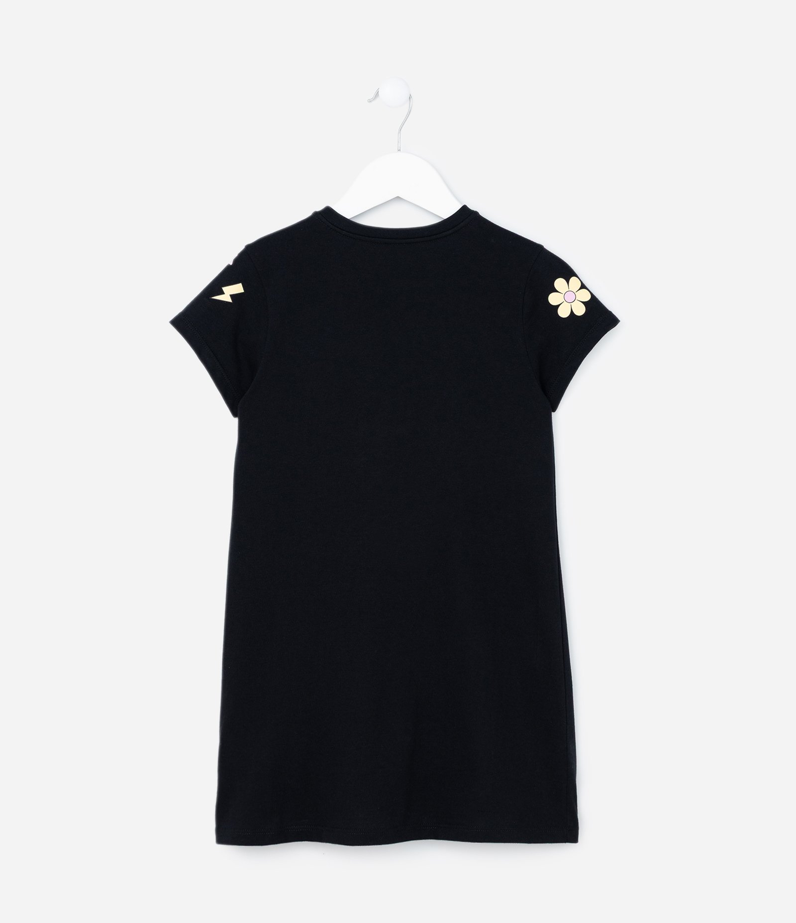 Camisola Infantil com Lettering Feeling Lucky - Tam 5 a 14 Anos Preto 2