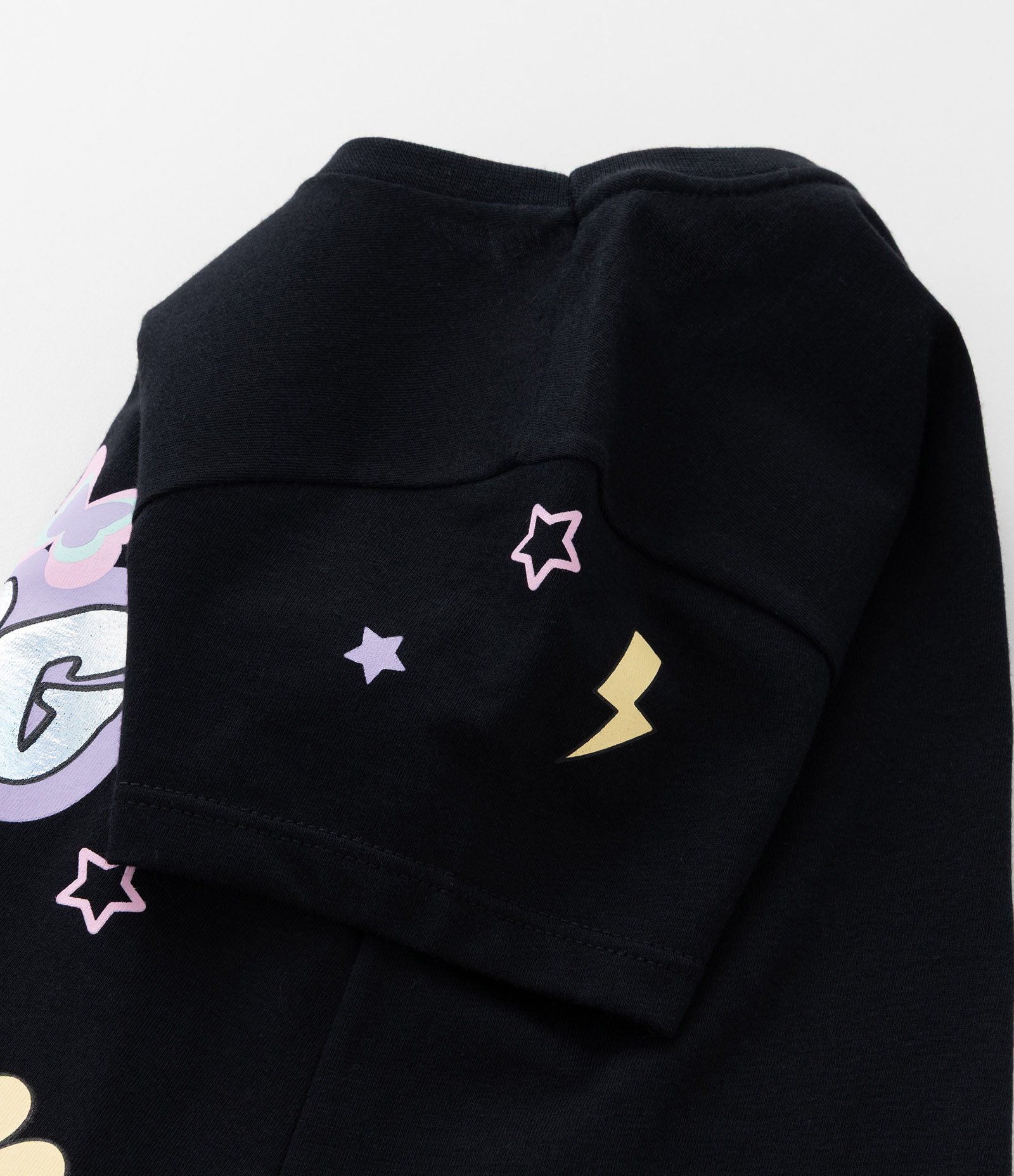 Camisola Infantil com Lettering Feeling Lucky - Tam 5 a 14 Anos Preto 4