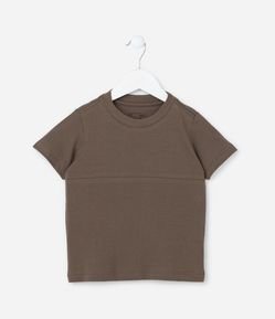 Camiseta Infantil em Piquet Texturizada - Tam 1 a 6 Anos