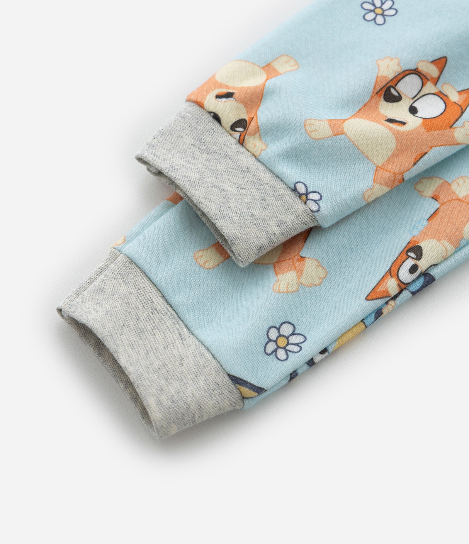Pijama Infantil Longo em Algodão Estampa Bluey - Tam 2 a 6 anos Cinza/Azul 8