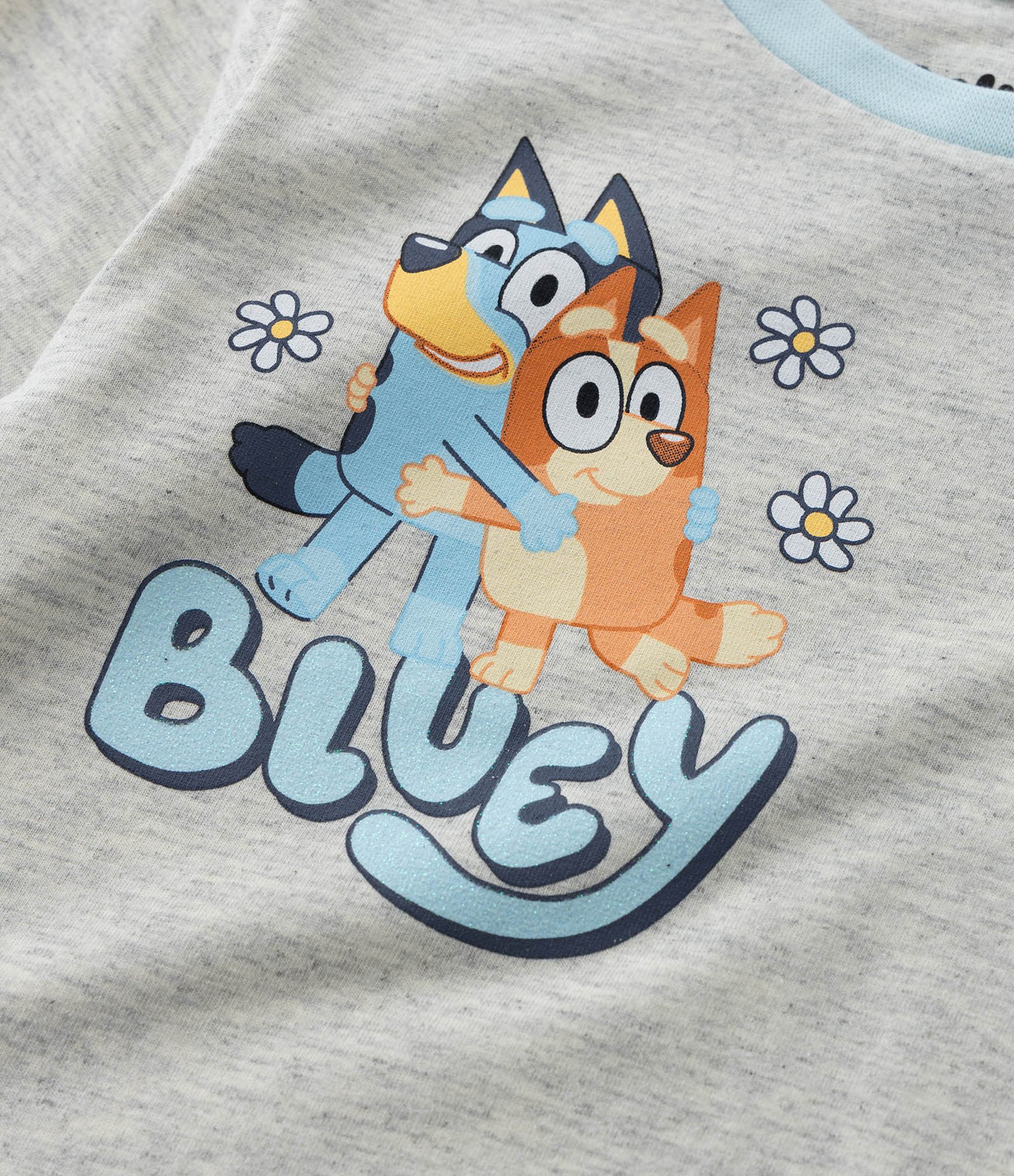Pijama Infantil Longo em Algodão Estampa Bluey - Tam 2 a 6 anos Cinza/Azul 11