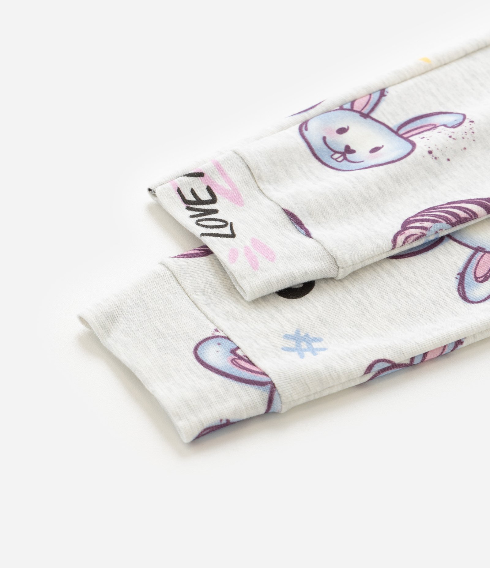 Pijama Infantil com Estampa Coelho e Unicórnio - Tam 5 a 14 Anos Off White 9